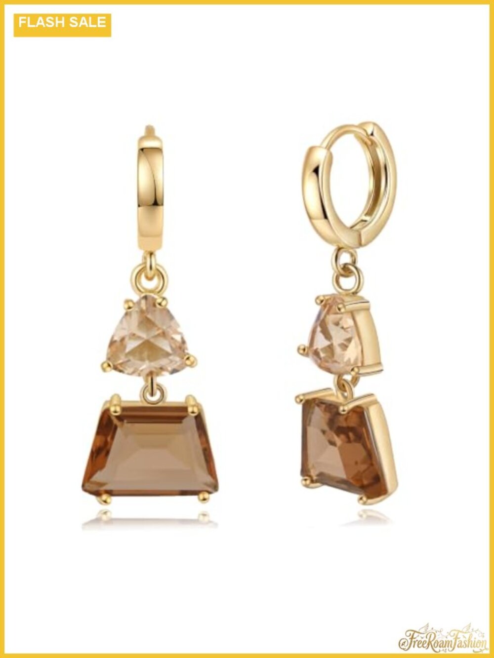 14K Gold Plated Huggie Small Hoop Earrings for Women Hypoallergenic Crystal